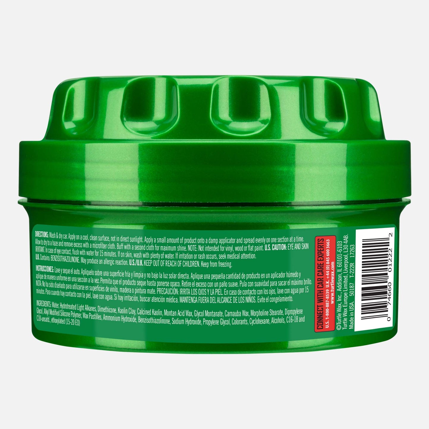 Turtle Wax® Super Hard Shell paste. Car polish provides a long-lasting shine and protection from the elements. Green container.