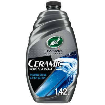Bottle of Hybrid Solutions Ceramic Wash & Wax on a white background Bottle of Hybrid Solutions Ceramic Wash & Wax on a white background