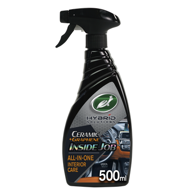 Turtle Wax Hybrid Solutions interior cleaner. Ceramic + Graphene technology for car leather, vinyl, plastic, rubber car care. 500ml bottle. Turtle Wax Hybrid Solutions interior cleaner. Ceramic + Graphene technology for car leather, vinyl, plastic, rubber car care. 500ml bottle.