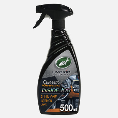 Turtle Wax Hybrid Solutions interior cleaner. Ceramic + Graphene technology for car leather, vinyl, plastic, rubber car care. 500ml bottle. Turtle Wax Hybrid Solutions interior cleaner. Ceramic + Graphene technology for car leather, vinyl, plastic, rubber car care. 500ml bottle.