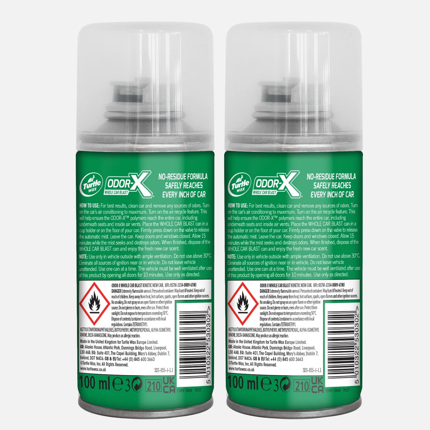 Odor-X® Whole Car Blast - Kinetic New Car Scent - 2 pack, 100ml