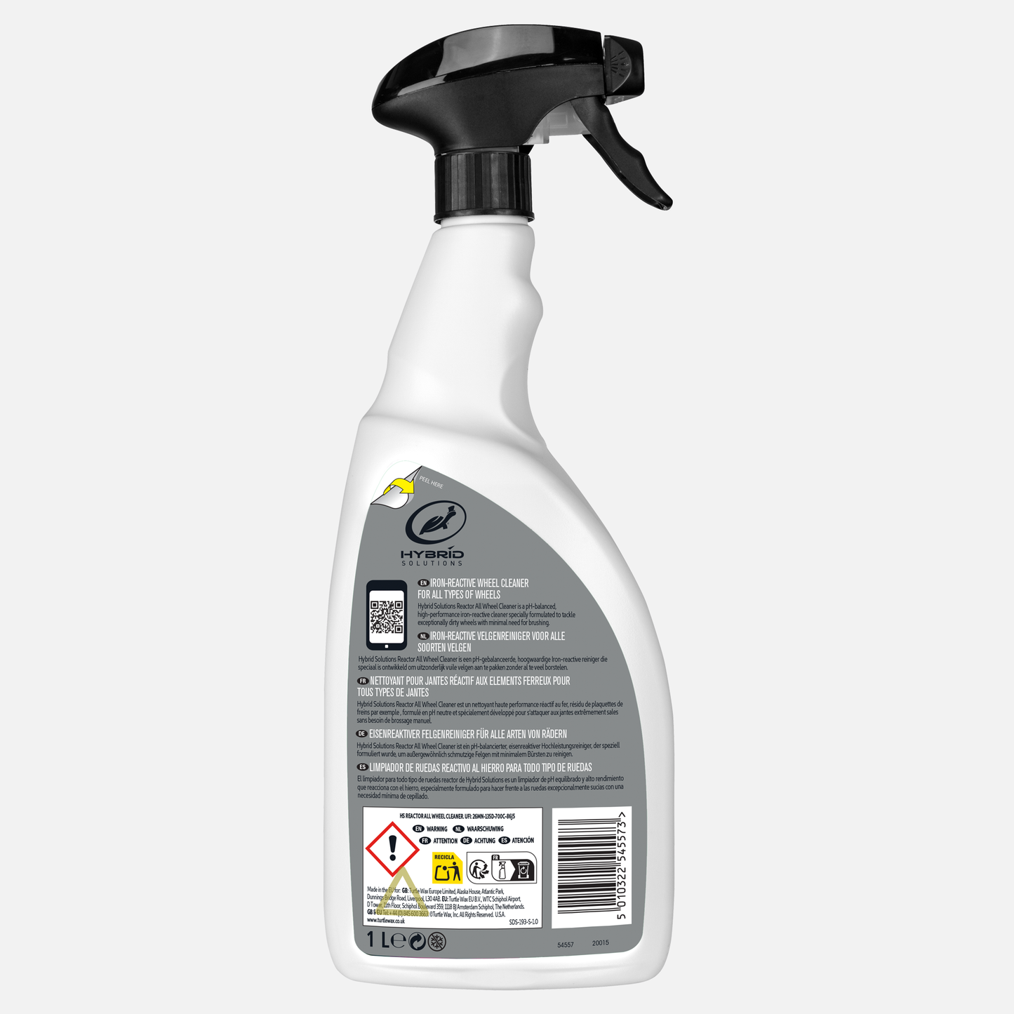 Turtle Wax Hybrid Solutions Reactor All Wheel Cleaner. Iron-reactive formula blasts brake dust & grime for spotless alloys. 1 Litre.
