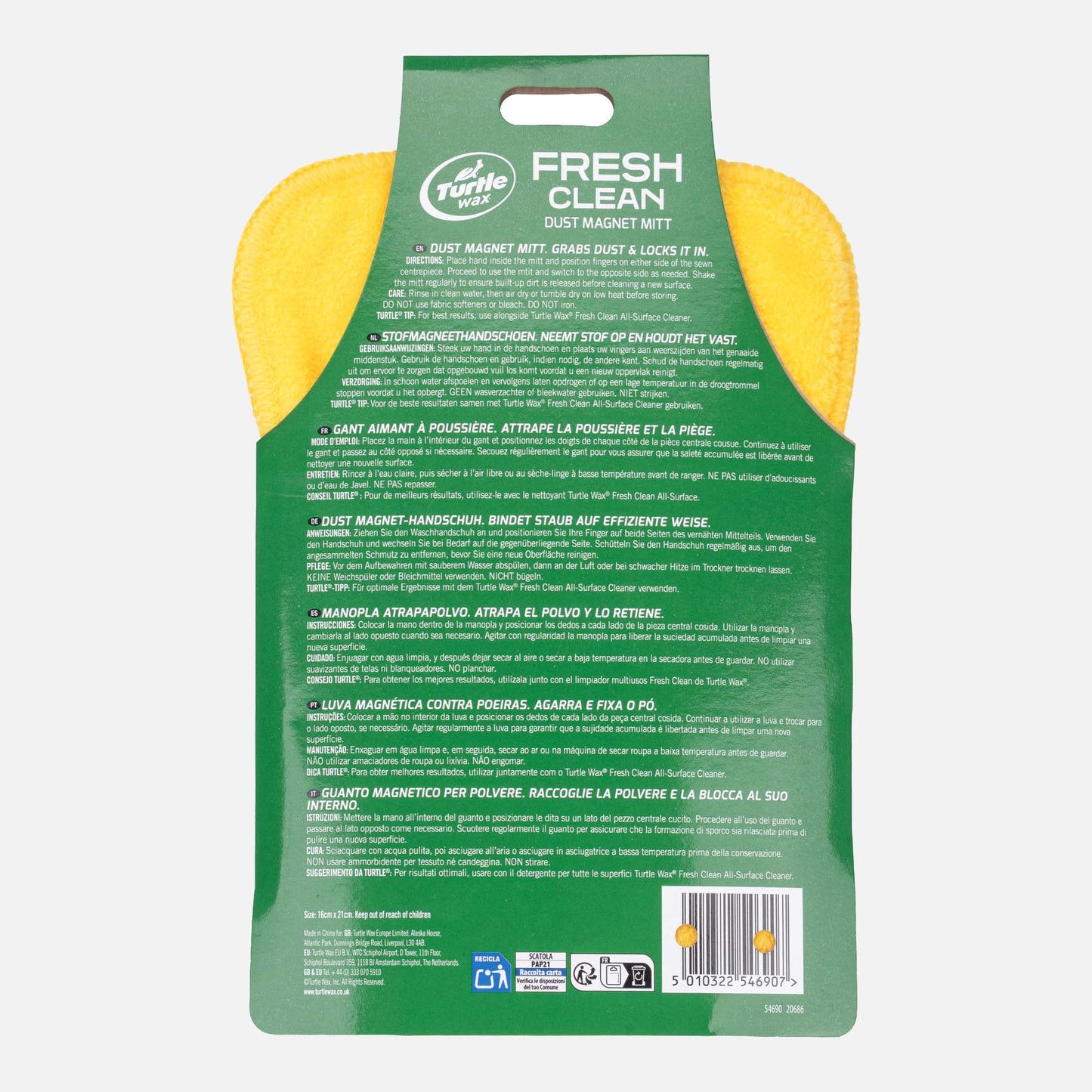 Fresh Clean Dust Magnet mitt packaging image