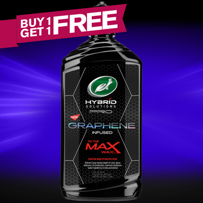 Turtle Wax Hybrid Solutions Pro Graphene Max Wax 414ml. Car detailing for long-lasting depth, gloss, UV protection, & water repellency. Buy one get one free. Turtle Wax Hybrid Solutions Pro Graphene Max Wax 414ml. Car detailing for long-lasting depth, gloss, UV protection, & water repellency. Buy one get one free.