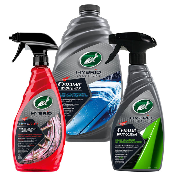 Hybrid Solutions Wash, Wax & Wheel Car Cleaning Kit