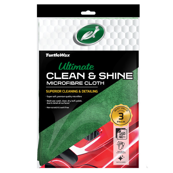 Ultimate Clean & Shine Microfibre Cloth (3 Pack)