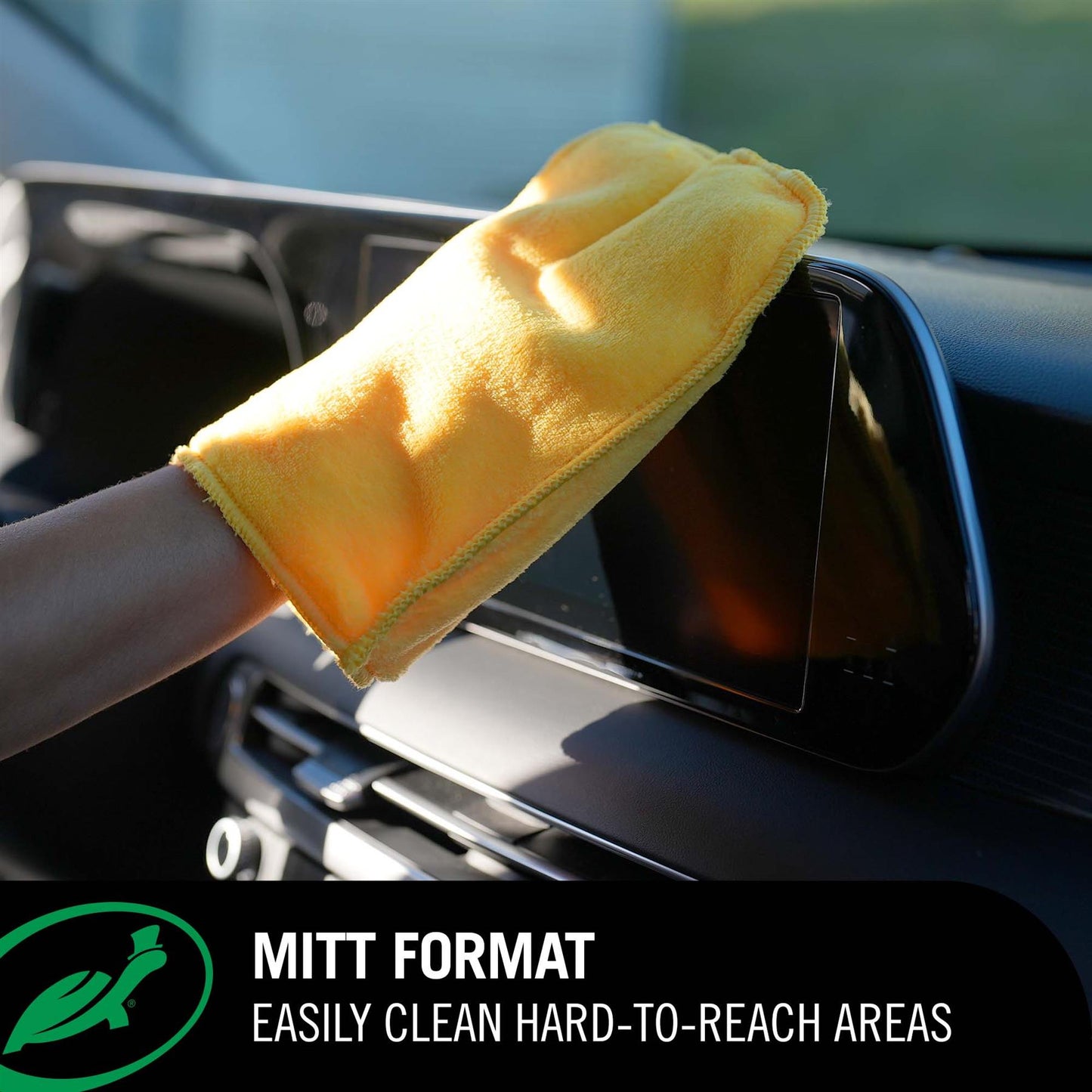 Fresh Clean Dust Magnet mitt showing visual as a mitt