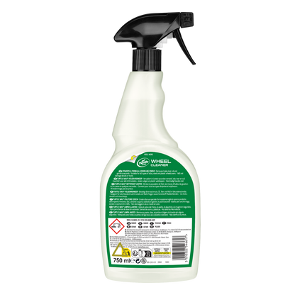 Spray bottle with a green label on a white background