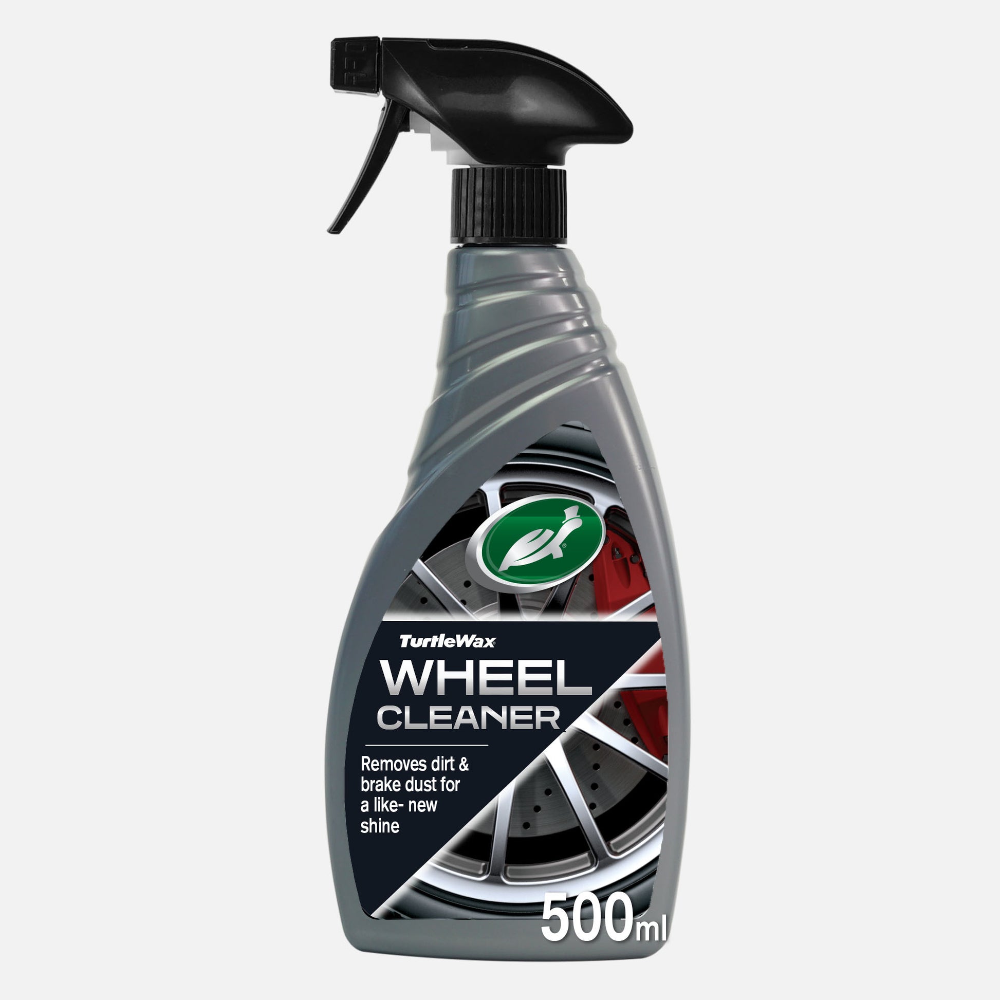 Turtle Wax wheel cleaner. 500ml bottle with a trigger spray top. Designed to lift dirt and remove brake dust, for alloy & steel rims.