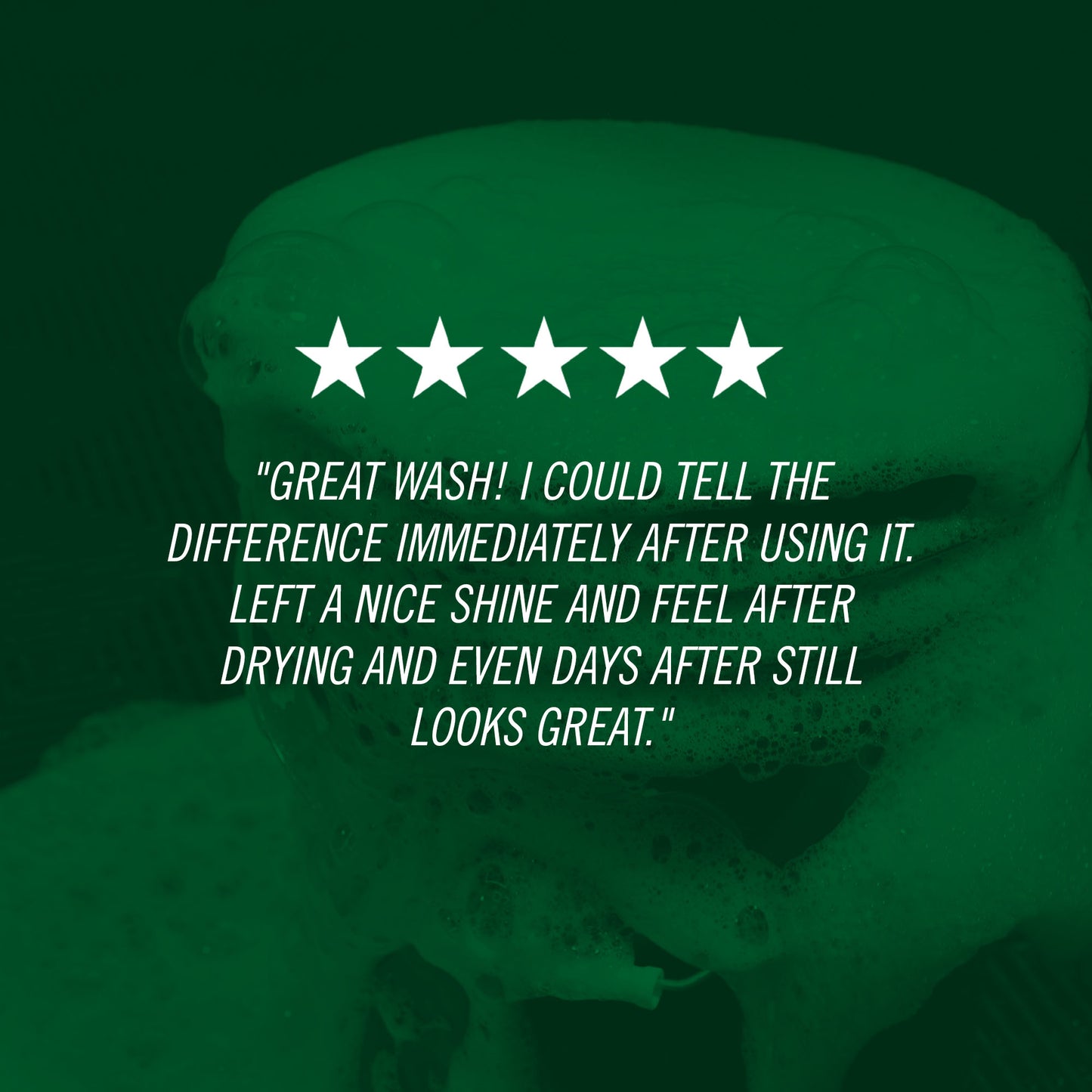 "Great wash! I could tell the difference immediately after using it. Left a nice shine and feel after drying and even days after still looks great."