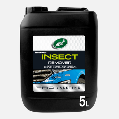 Turtle Wax insect remover. 5L container for pro valeting. Quickly cleans bug splatter and bird mess from car paintwork.