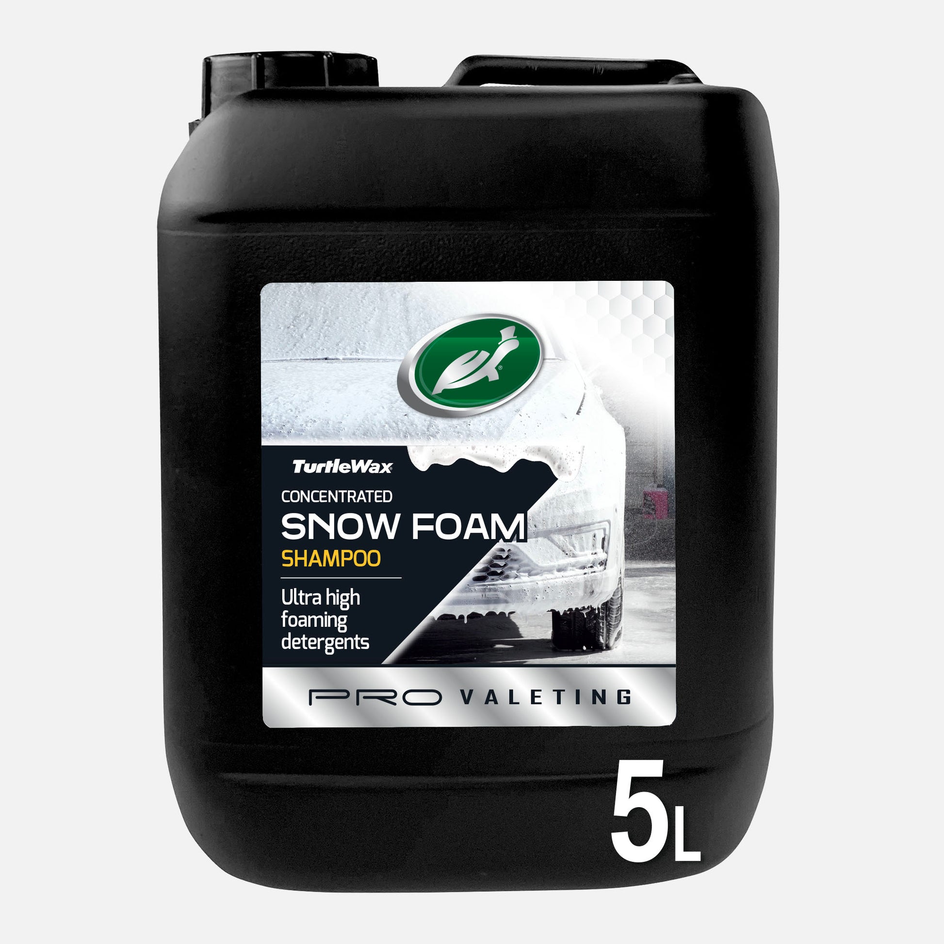 Turtle Wax Concentrated Snow Foam Shampoo, 5L. Bubblegum scent. pH-balanced detergents for valeting, hand or cannon use.