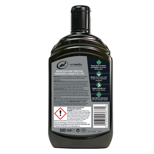 Bottle of automotive paint correction product with label on a white background