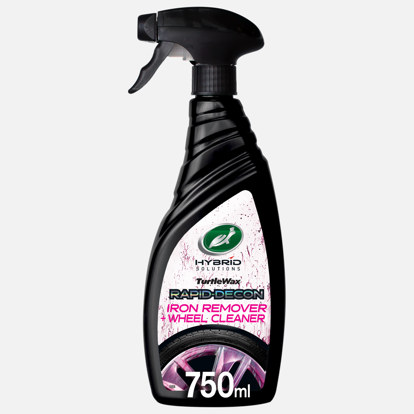 Black spray bottle labeled 'Rapid-Decon' on a white background