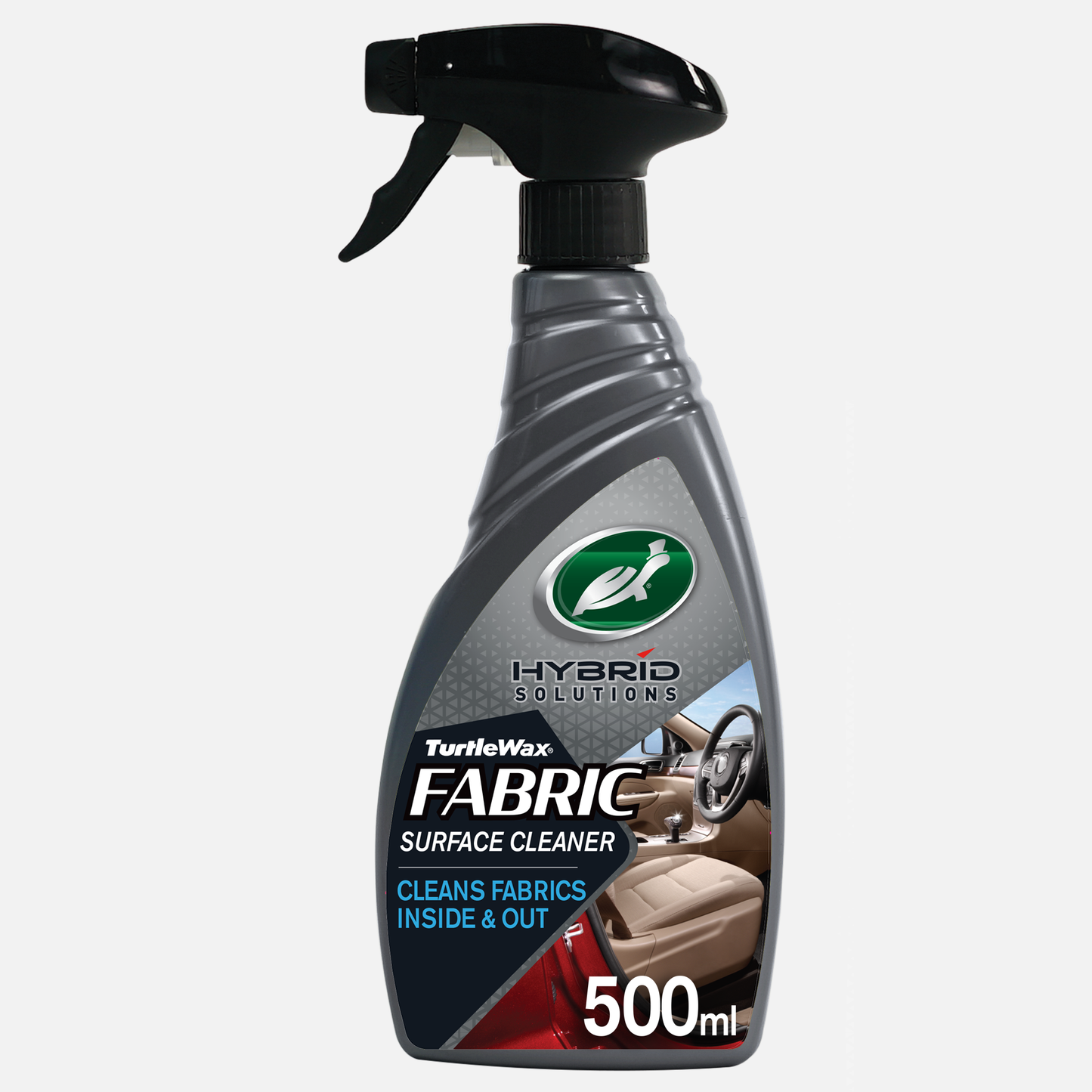 Turtle Wax Hybrid Solutions fabric cleaner. Surface cleaner for auto fabrics. 500ml spray bottle.