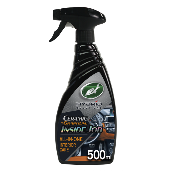 Turtle Wax Hybrid Solutions interior cleaner. Ceramic + Graphene technology for car leather, vinyl, plastic, rubber car care. 500ml bottle.