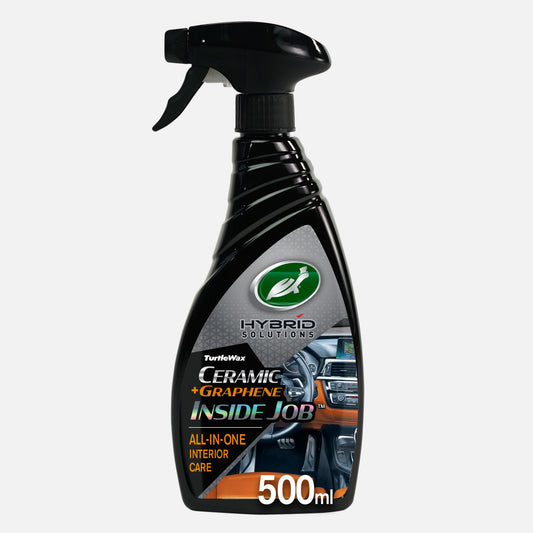 Turtle Wax Hybrid Solutions interior cleaner. Ceramic + Graphene technology for car leather, vinyl, plastic, rubber car care. 500ml bottle.