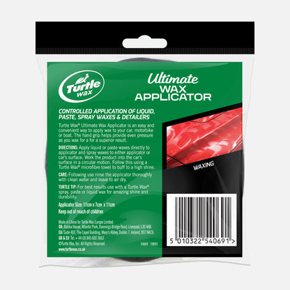 Turtle Wax Ultimate Wax Applicator for controlled application of liquid, paste, or spray waxes on cars, motorbikes, & boats.