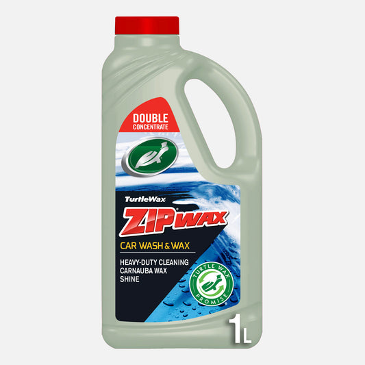 Turtle Wax Zip Wax double concentrate for a clean and waxed finish.  Features streak-free performance and a Turtle Wax promise.