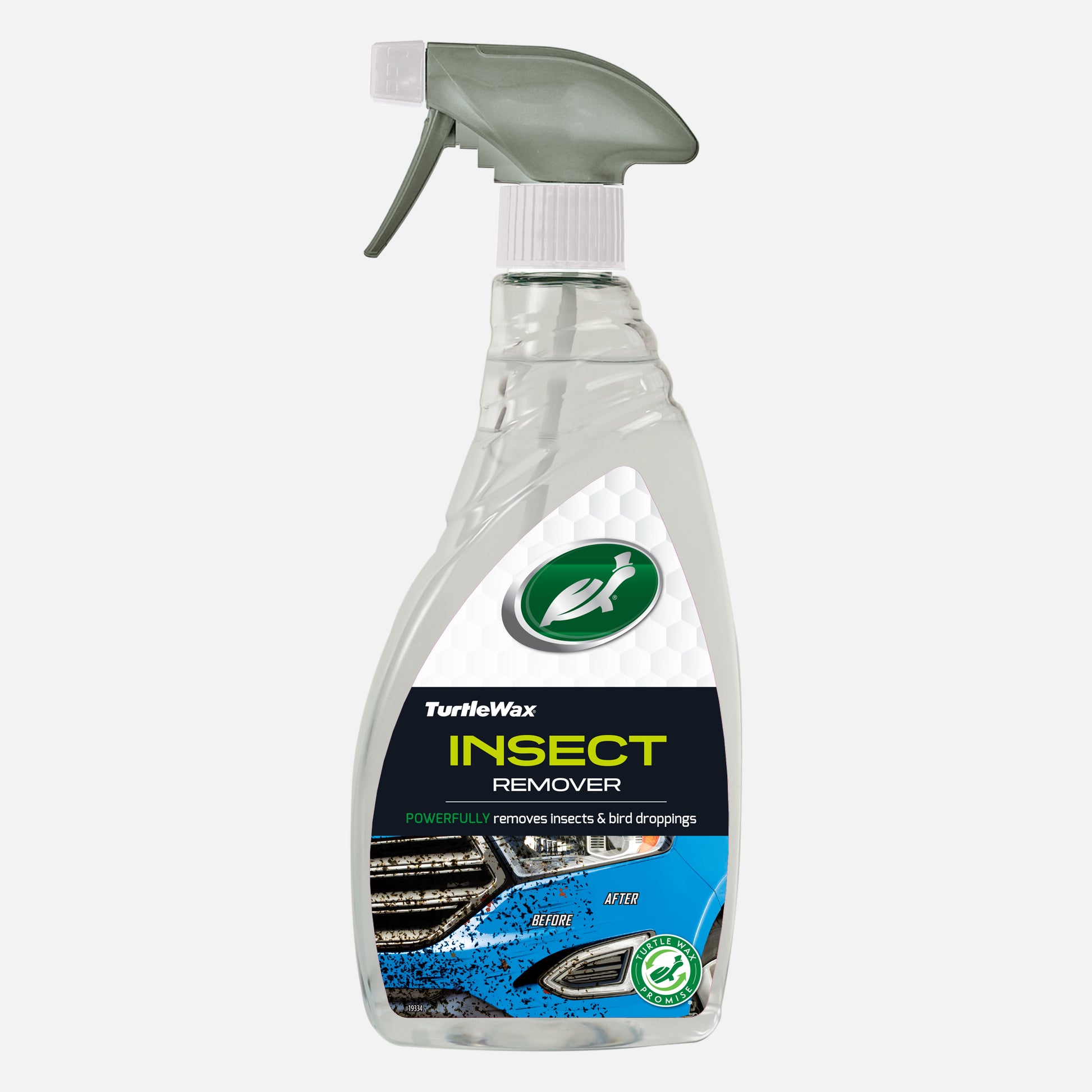 Turtle Wax Insect Remover with spray nozzle. Effectively cleans insects and bird muck from vehicles. 500ml bottle.