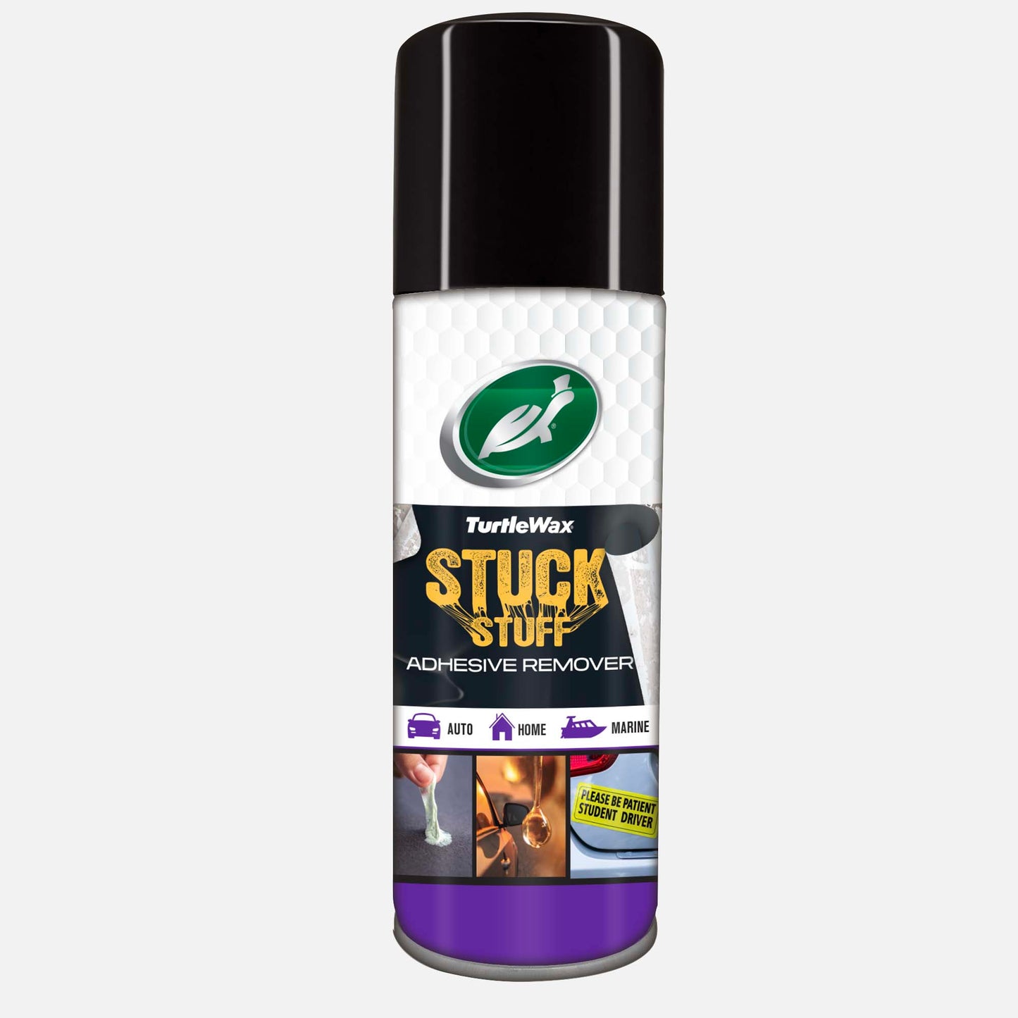 Turtle Wax Stuck Stuff Adhesive Remover. Removes unwanted glues, sap and stickers from auto, home and marine surfaces.