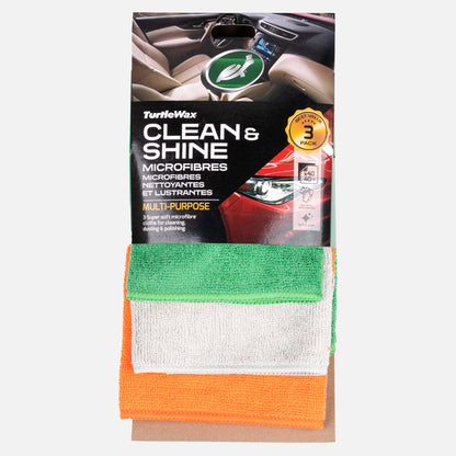 image of Clean & Shine Microfibre cloths 3 pack 