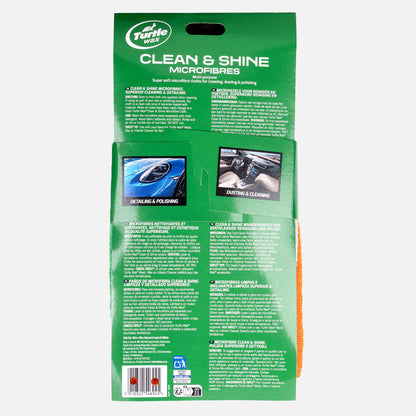 Clean & Shine Microfibre cloths 3 pack  packaging