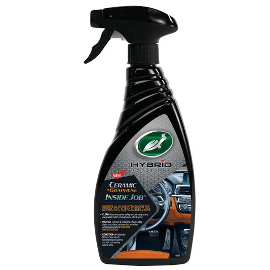 Turtle Wax Hybrid Solutions interior cleaner. Ceramic + Graphene technology for car leather, vinyl, plastic, rubber car care. 500ml bottle.