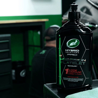 Animated GIF showing application and shine enhancement from HS Pro 1 & Done on a vehicle hood