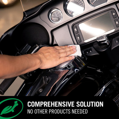 Turtle Wax Renew & Restore Wipes  infographic outlining comprehensive solution. 