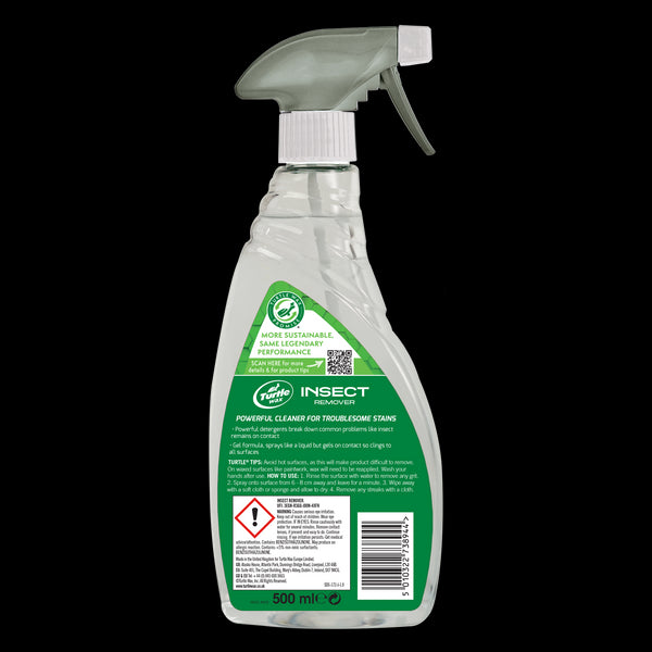Turtle Wax Insect Remover 500ml. Powerful gel cleaner for removing troublesome insect stains on vehicles. For exterior use. Made in the UK.
