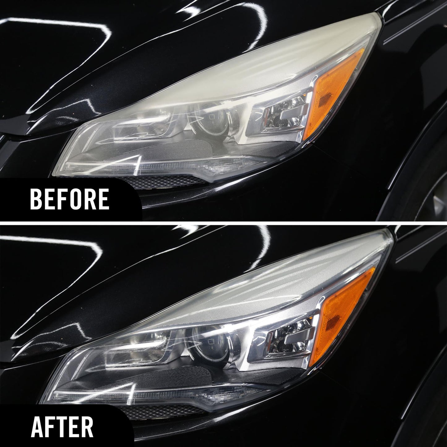 Turtle Wax Renew & Restore Wipes before and after use comparison