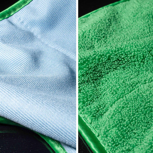  Clear Vue Dual Action Glass Towel highlighting both sides of the towel