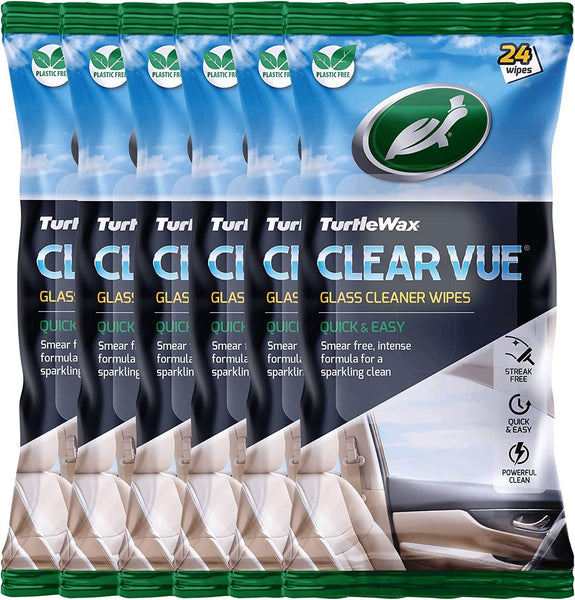 CLEAR VUE Glass Cleaner Wipes 6 Pack
