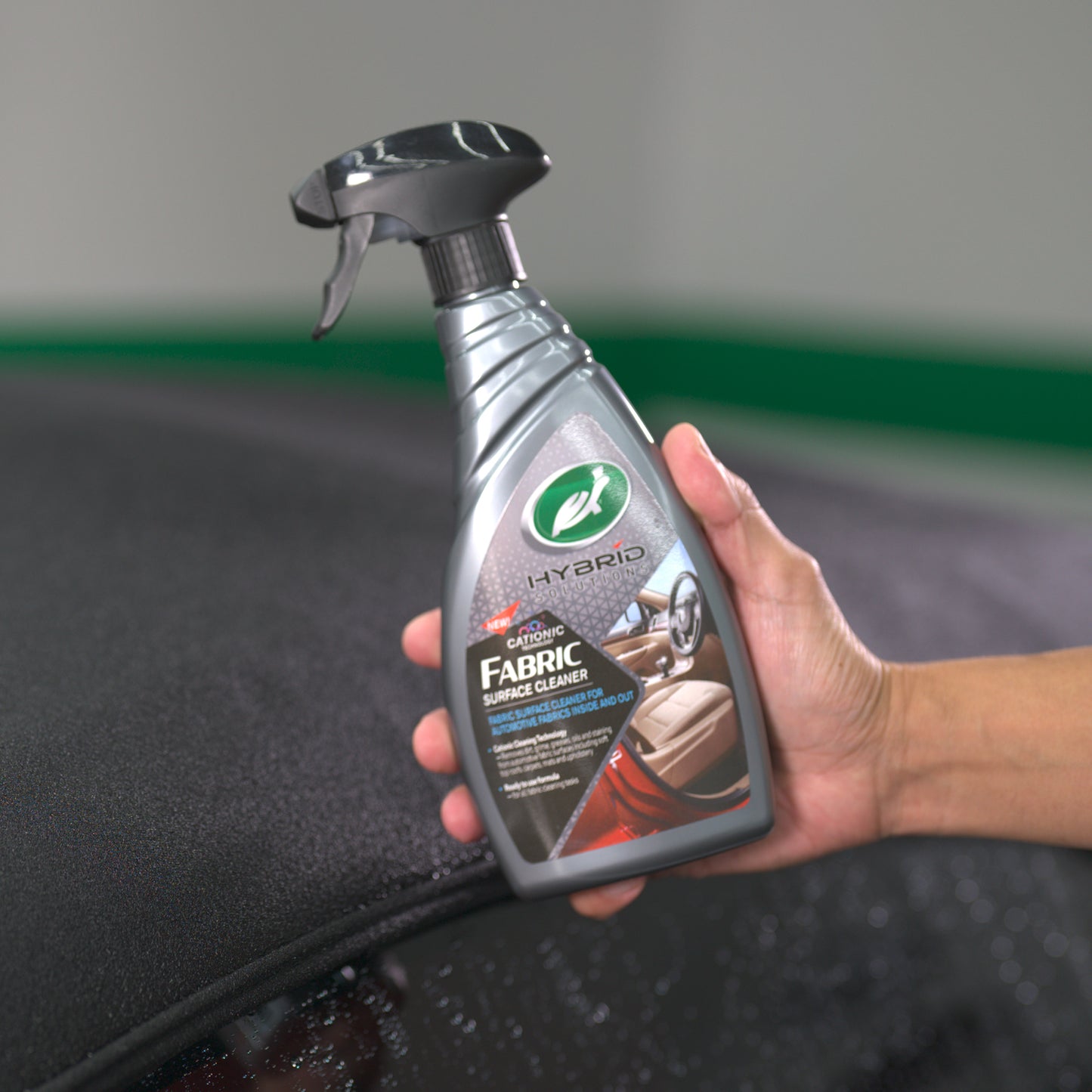 Turtle Wax Hybrid Solutions Fabric Cleaner spray bottle. Car interior cleaner for upholstery and fabrics.