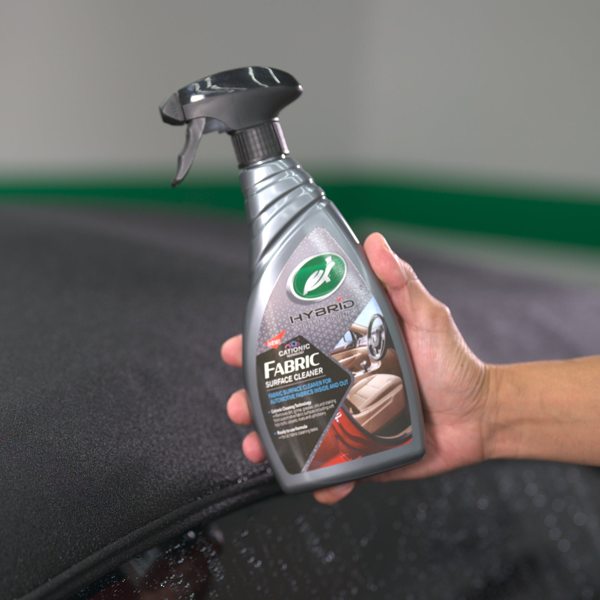 Turtle Wax Hybrid Solutions Fabric Cleaner spray bottle. Car interior cleaner for upholstery and fabrics.