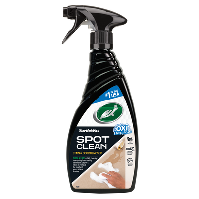 Turtle Wax Spot Clean: stain & odour remover, 500ml spray bottle. Oxi Hyperfoam formula. Ideal for pet mess. No brush needed.
