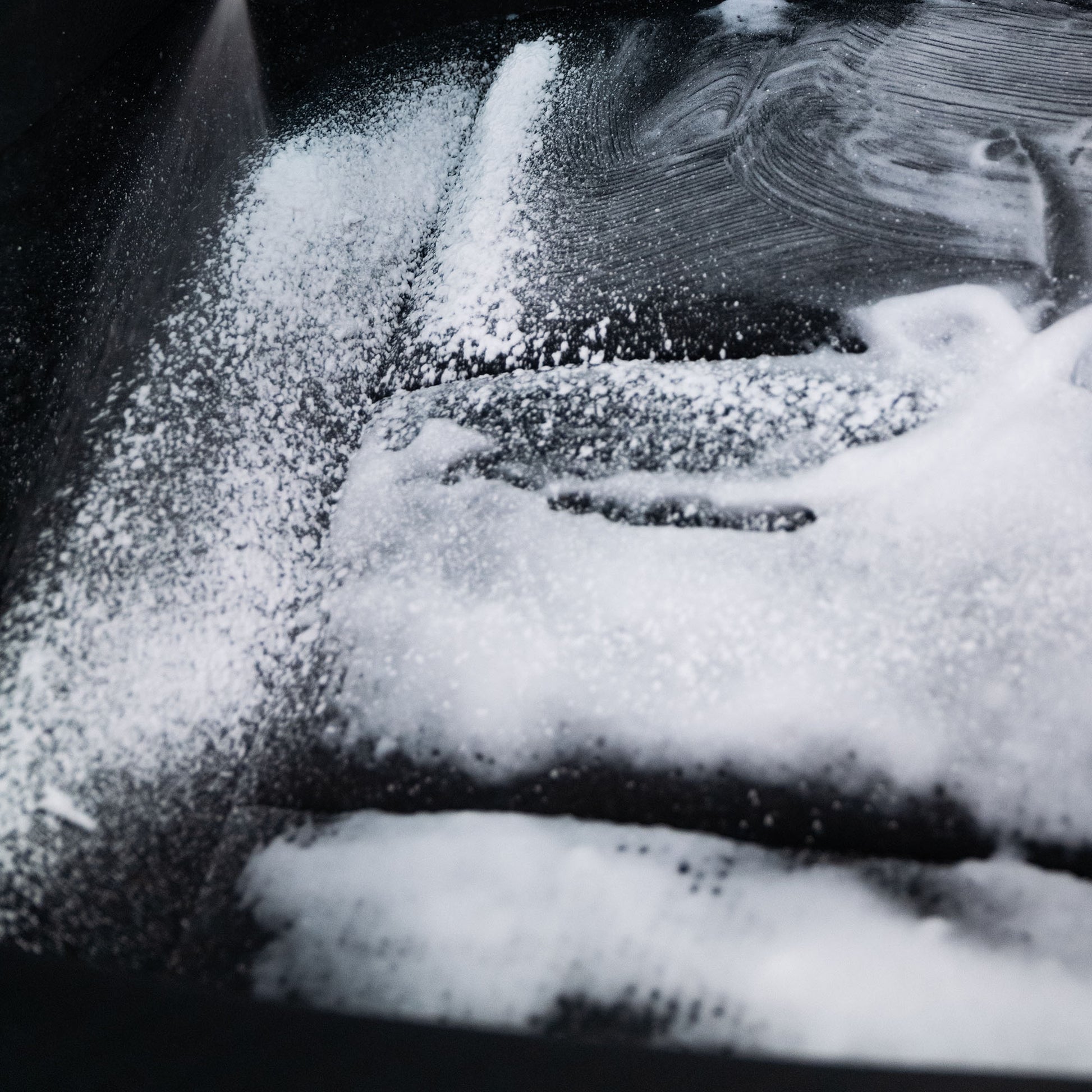 Foaming cleanser being applied to interior surfaces for a thorough clean.
