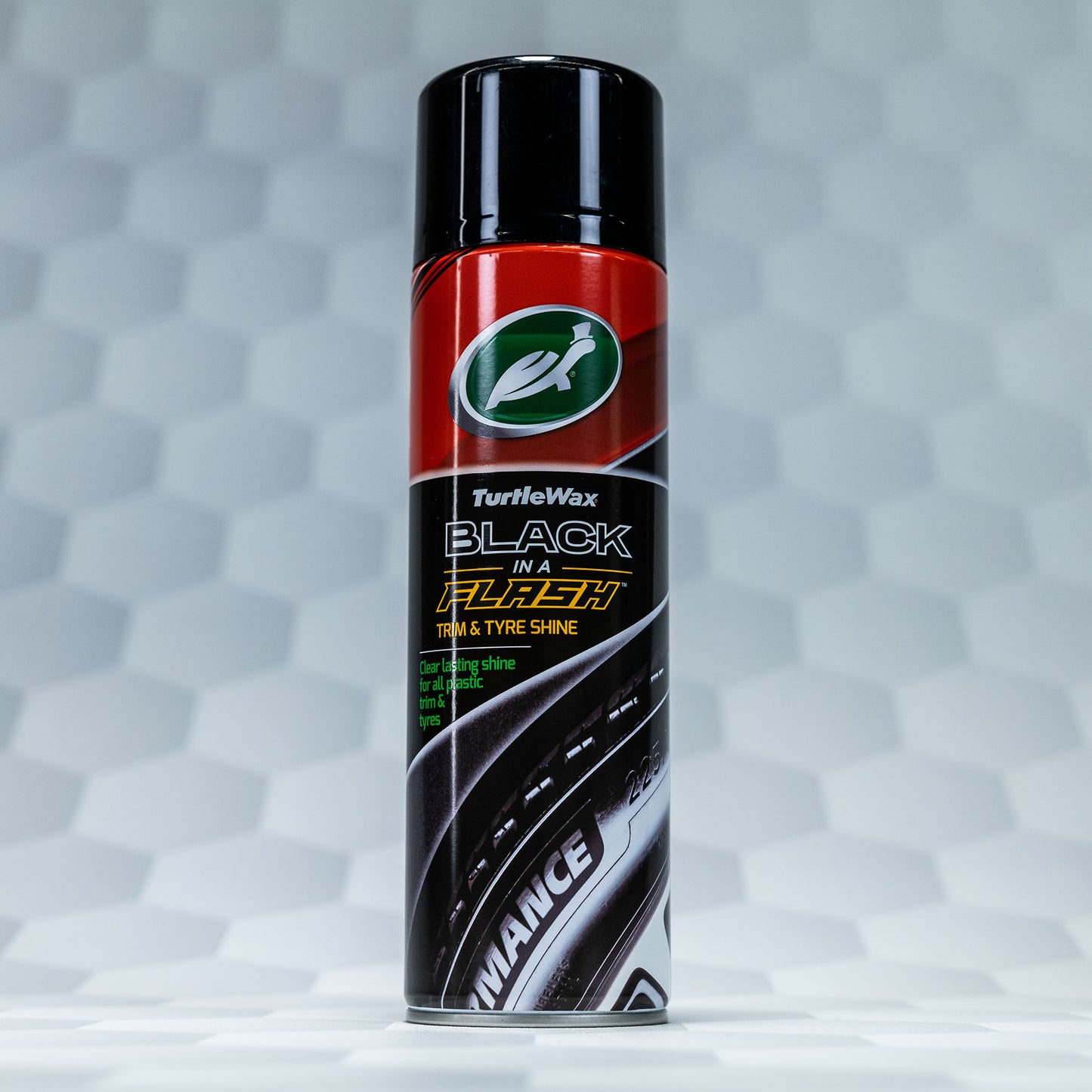 Turtle Wax Black in a Flash, trim & tyre shine formula, for car plastic and tyres.