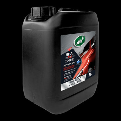 5L Turtle Wax Seal 'n' Shine for pro valeting. Car sealant wax instantly locks in shine and provides superior water repellency.