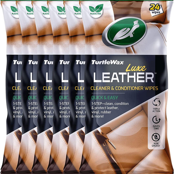 Luxe Leather Cleaner & Conditioner Wipes 6 Pack